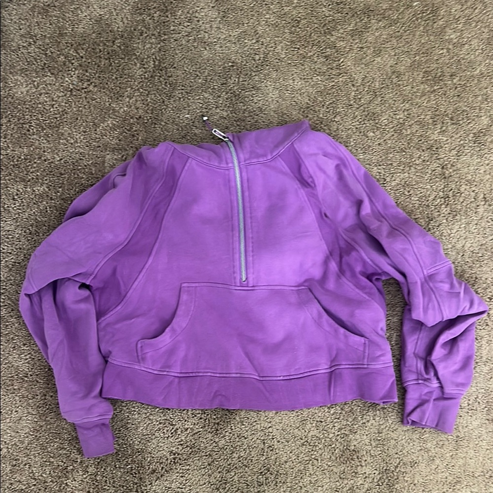 Lululemon Athletica Purple Oversized Crop Hoodie